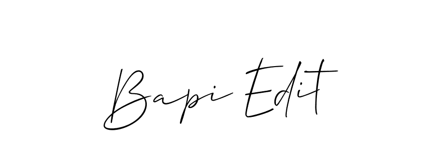 Create a beautiful signature design for name Bapi Edit. With this signature (Allison_Script) fonts, you can make a handwritten signature for free. Bapi Edit signature style 2 images and pictures png