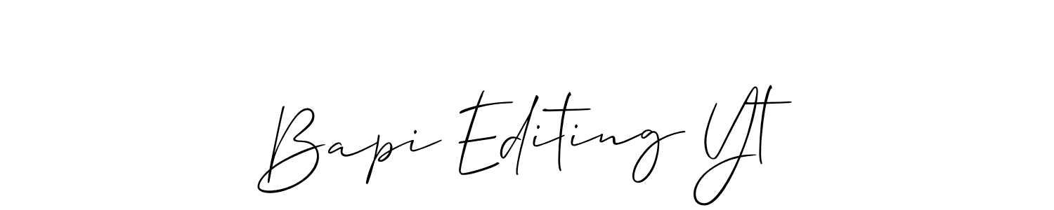 How to Draw Bapi Editing Yt signature style? Allison_Script is a latest design signature styles for name Bapi Editing Yt. Bapi Editing Yt signature style 2 images and pictures png