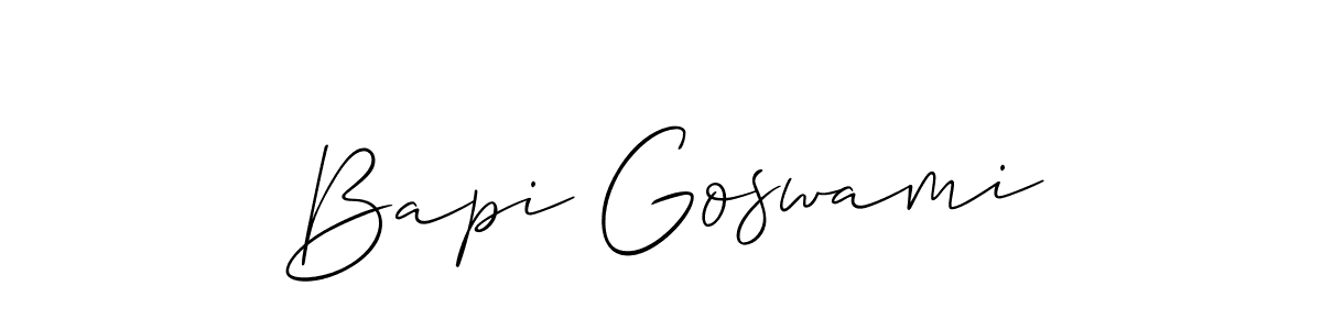 Design your own signature with our free online signature maker. With this signature software, you can create a handwritten (Allison_Script) signature for name Bapi Goswami. Bapi Goswami signature style 2 images and pictures png