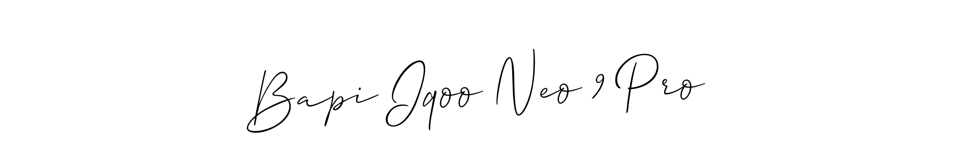 Design your own signature with our free online signature maker. With this signature software, you can create a handwritten (Allison_Script) signature for name Bapi Iqoo Neo 9 Pro. Bapi Iqoo Neo 9 Pro signature style 2 images and pictures png