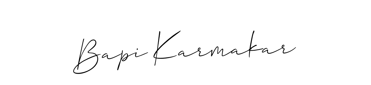 Similarly Allison_Script is the best handwritten signature design. Signature creator online .You can use it as an online autograph creator for name Bapi Karmakar. Bapi Karmakar signature style 2 images and pictures png