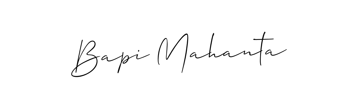 You should practise on your own different ways (Allison_Script) to write your name (Bapi Mahanta) in signature. don't let someone else do it for you. Bapi Mahanta signature style 2 images and pictures png