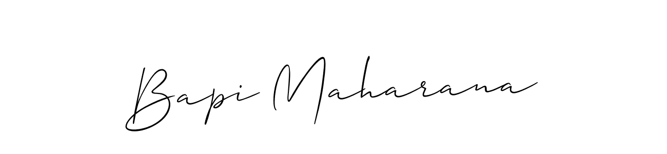 Use a signature maker to create a handwritten signature online. With this signature software, you can design (Allison_Script) your own signature for name Bapi Maharana. Bapi Maharana signature style 2 images and pictures png