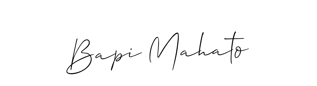 You should practise on your own different ways (Allison_Script) to write your name (Bapi Mahato) in signature. don't let someone else do it for you. Bapi Mahato signature style 2 images and pictures png