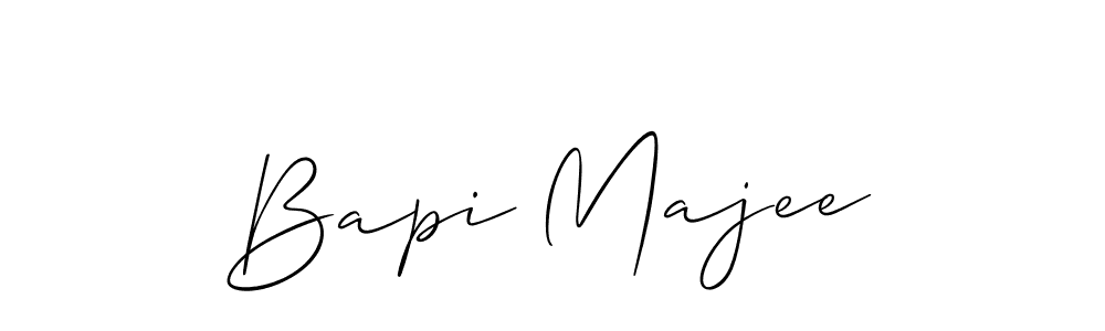 It looks lik you need a new signature style for name Bapi Majee. Design unique handwritten (Allison_Script) signature with our free signature maker in just a few clicks. Bapi Majee signature style 2 images and pictures png