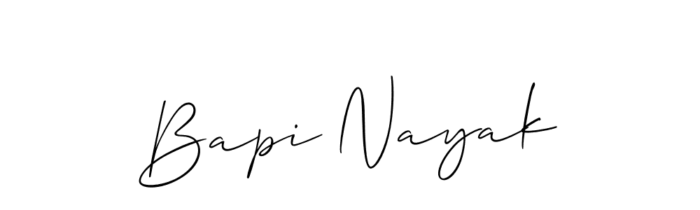 Design your own signature with our free online signature maker. With this signature software, you can create a handwritten (Allison_Script) signature for name Bapi Nayak. Bapi Nayak signature style 2 images and pictures png