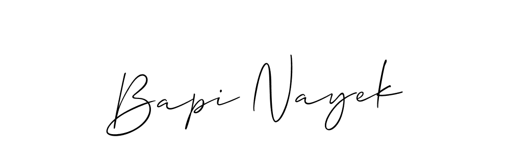 You should practise on your own different ways (Allison_Script) to write your name (Bapi Nayek) in signature. don't let someone else do it for you. Bapi Nayek signature style 2 images and pictures png