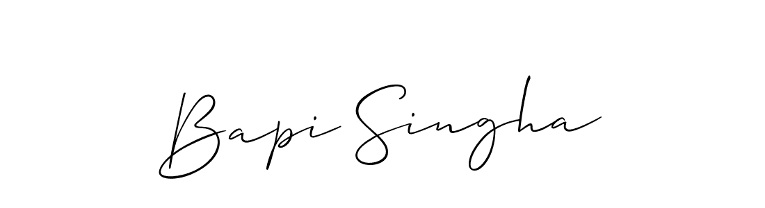 Also You can easily find your signature by using the search form. We will create Bapi Singha name handwritten signature images for you free of cost using Allison_Script sign style. Bapi Singha signature style 2 images and pictures png