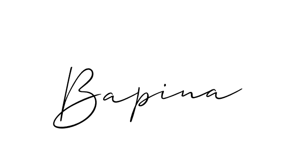 if you are searching for the best signature style for your name Bapina. so please give up your signature search. here we have designed multiple signature styles  using Allison_Script. Bapina signature style 2 images and pictures png