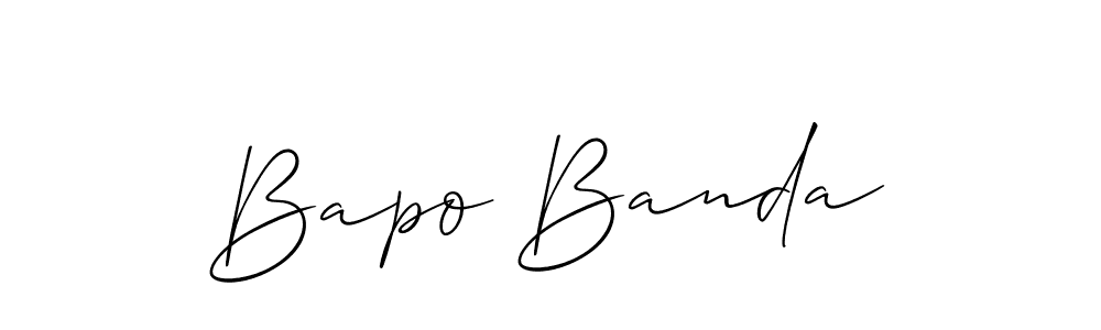 You should practise on your own different ways (Allison_Script) to write your name (Bapo Banda) in signature. don't let someone else do it for you. Bapo Banda signature style 2 images and pictures png