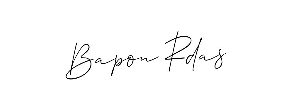 Use a signature maker to create a handwritten signature online. With this signature software, you can design (Allison_Script) your own signature for name Bapon Rdas. Bapon Rdas signature style 2 images and pictures png