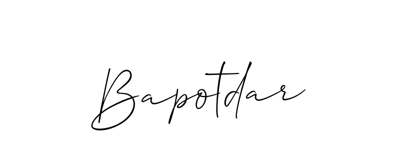 Use a signature maker to create a handwritten signature online. With this signature software, you can design (Allison_Script) your own signature for name Bapotdar. Bapotdar signature style 2 images and pictures png