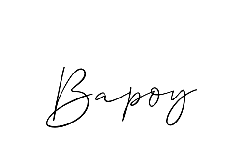 Use a signature maker to create a handwritten signature online. With this signature software, you can design (Allison_Script) your own signature for name Bapoy. Bapoy signature style 2 images and pictures png