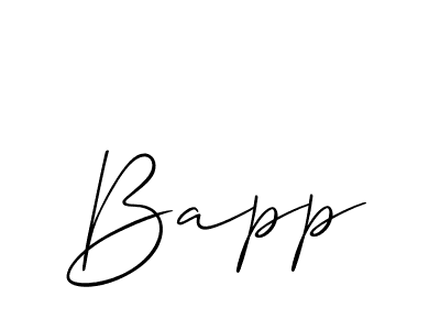 How to make Bapp name signature. Use Allison_Script style for creating short signs online. This is the latest handwritten sign. Bapp signature style 2 images and pictures png