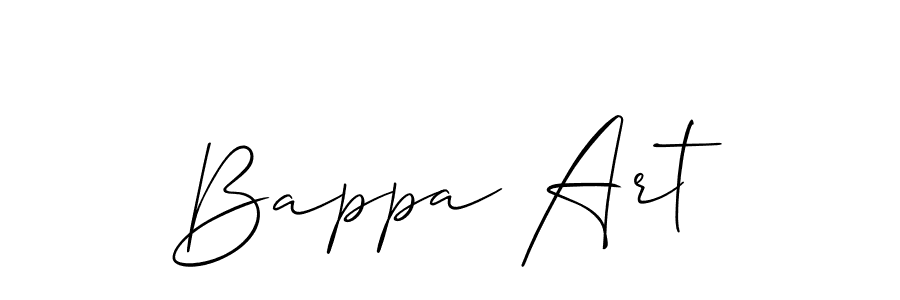 Design your own signature with our free online signature maker. With this signature software, you can create a handwritten (Allison_Script) signature for name Bappa Art. Bappa Art signature style 2 images and pictures png