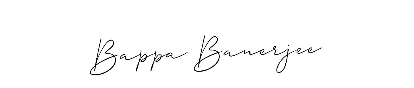 Create a beautiful signature design for name Bappa Banerjee. With this signature (Allison_Script) fonts, you can make a handwritten signature for free. Bappa Banerjee signature style 2 images and pictures png