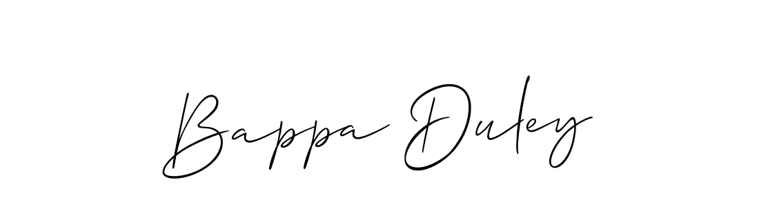 You can use this online signature creator to create a handwritten signature for the name Bappa Duley. This is the best online autograph maker. Bappa Duley signature style 2 images and pictures png