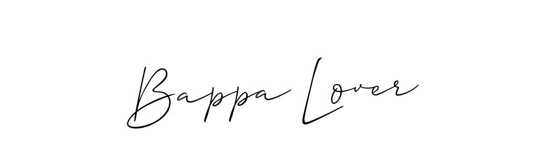 How to make Bappa Lover name signature. Use Allison_Script style for creating short signs online. This is the latest handwritten sign. Bappa Lover signature style 2 images and pictures png