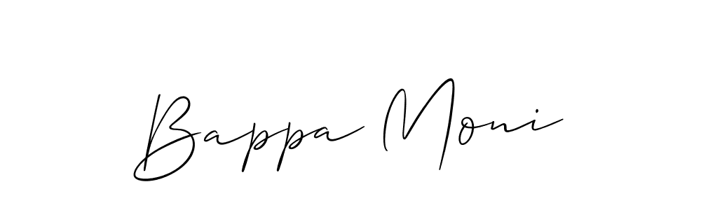 Allison_Script is a professional signature style that is perfect for those who want to add a touch of class to their signature. It is also a great choice for those who want to make their signature more unique. Get Bappa Moni name to fancy signature for free. Bappa Moni signature style 2 images and pictures png