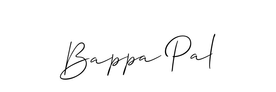 Use a signature maker to create a handwritten signature online. With this signature software, you can design (Allison_Script) your own signature for name Bappa Pal. Bappa Pal signature style 2 images and pictures png