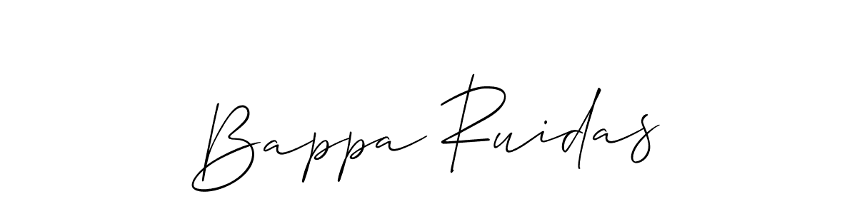 Use a signature maker to create a handwritten signature online. With this signature software, you can design (Allison_Script) your own signature for name Bappa Ruidas. Bappa Ruidas signature style 2 images and pictures png