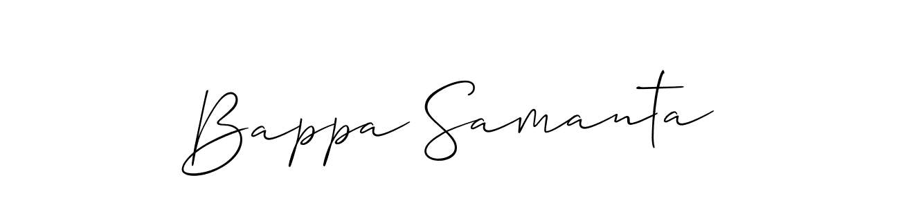 Allison_Script is a professional signature style that is perfect for those who want to add a touch of class to their signature. It is also a great choice for those who want to make their signature more unique. Get Bappa Samanta name to fancy signature for free. Bappa Samanta signature style 2 images and pictures png