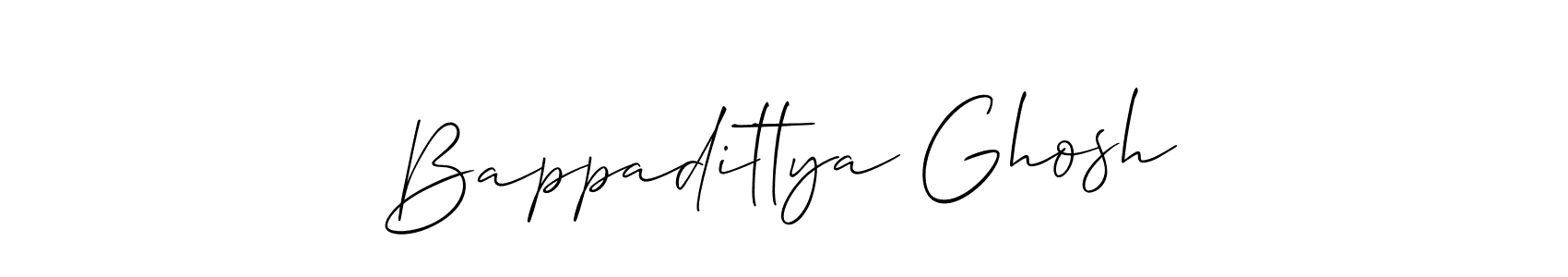 Bappadittya Ghosh stylish signature style. Best Handwritten Sign (Allison_Script) for my name. Handwritten Signature Collection Ideas for my name Bappadittya Ghosh. Bappadittya Ghosh signature style 2 images and pictures png