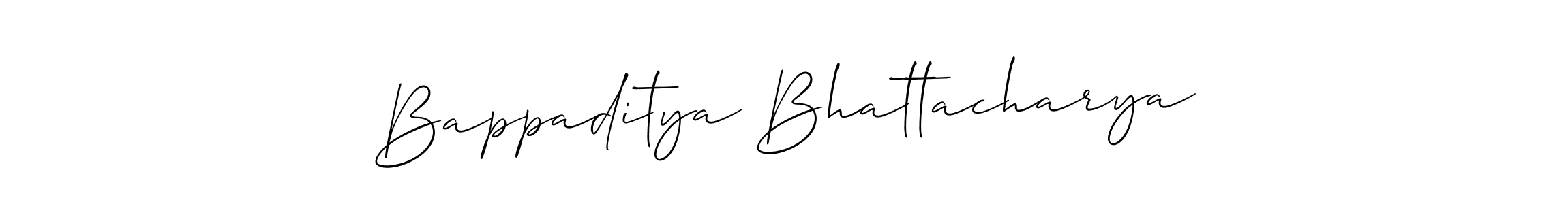 Create a beautiful signature design for name Bappaditya Bhattacharya. With this signature (Allison_Script) fonts, you can make a handwritten signature for free. Bappaditya Bhattacharya signature style 2 images and pictures png