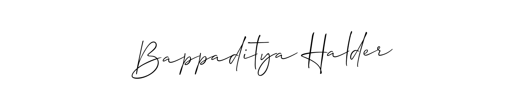 Design your own signature with our free online signature maker. With this signature software, you can create a handwritten (Allison_Script) signature for name Bappaditya Halder. Bappaditya Halder signature style 2 images and pictures png