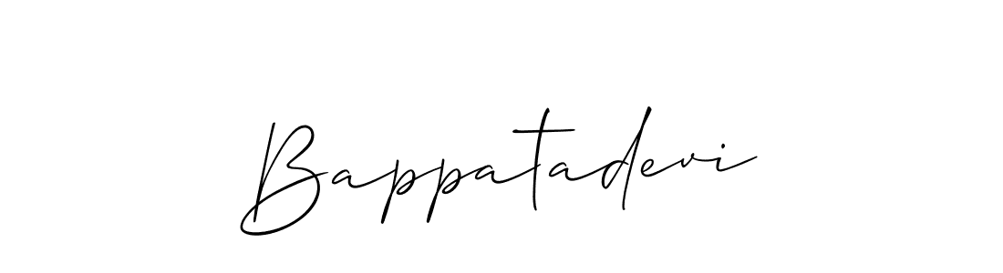 Make a beautiful signature design for name Bappatadevi. With this signature (Allison_Script) style, you can create a handwritten signature for free. Bappatadevi signature style 2 images and pictures png