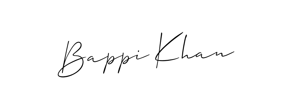 You should practise on your own different ways (Allison_Script) to write your name (Bappi Khan) in signature. don't let someone else do it for you. Bappi Khan signature style 2 images and pictures png