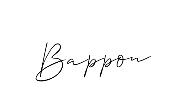 How to make Bappon signature? Allison_Script is a professional autograph style. Create handwritten signature for Bappon name. Bappon signature style 2 images and pictures png