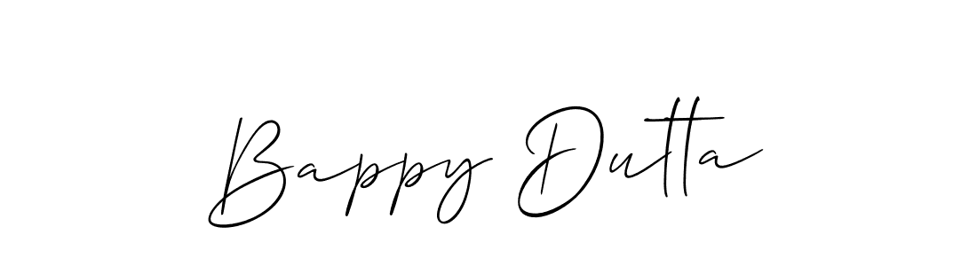 The best way (Allison_Script) to make a short signature is to pick only two or three words in your name. The name Bappy Dutta include a total of six letters. For converting this name. Bappy Dutta signature style 2 images and pictures png