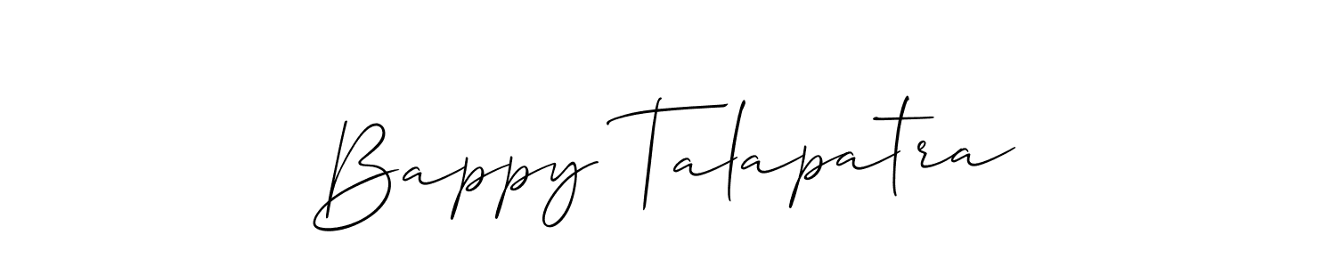 It looks lik you need a new signature style for name Bappy Talapatra. Design unique handwritten (Allison_Script) signature with our free signature maker in just a few clicks. Bappy Talapatra signature style 2 images and pictures png