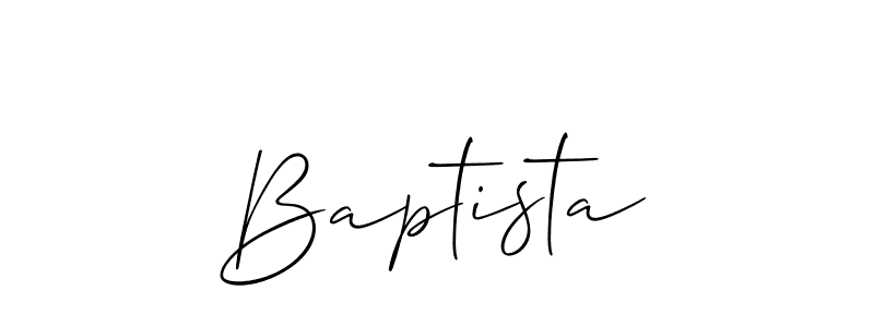 How to make Baptista signature? Allison_Script is a professional autograph style. Create handwritten signature for Baptista name. Baptista signature style 2 images and pictures png