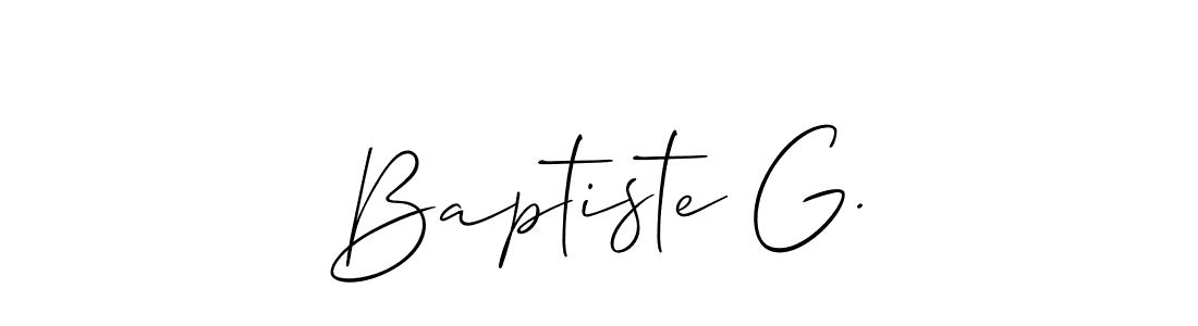 Make a beautiful signature design for name Baptiste G.. Use this online signature maker to create a handwritten signature for free. Baptiste G. signature style 2 images and pictures png