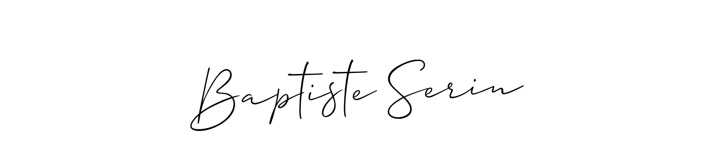 Use a signature maker to create a handwritten signature online. With this signature software, you can design (Allison_Script) your own signature for name Baptiste Serin. Baptiste Serin signature style 2 images and pictures png