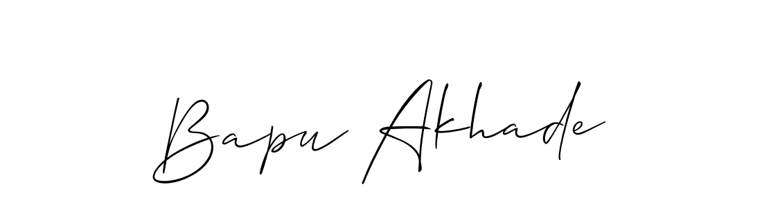 Design your own signature with our free online signature maker. With this signature software, you can create a handwritten (Allison_Script) signature for name Bapu Akhade. Bapu Akhade signature style 2 images and pictures png