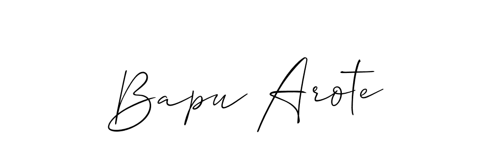 How to Draw Bapu Arote signature style? Allison_Script is a latest design signature styles for name Bapu Arote. Bapu Arote signature style 2 images and pictures png