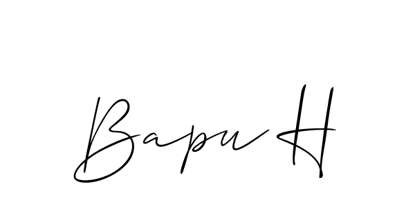 Allison_Script is a professional signature style that is perfect for those who want to add a touch of class to their signature. It is also a great choice for those who want to make their signature more unique. Get Bapu H name to fancy signature for free. Bapu H signature style 2 images and pictures png