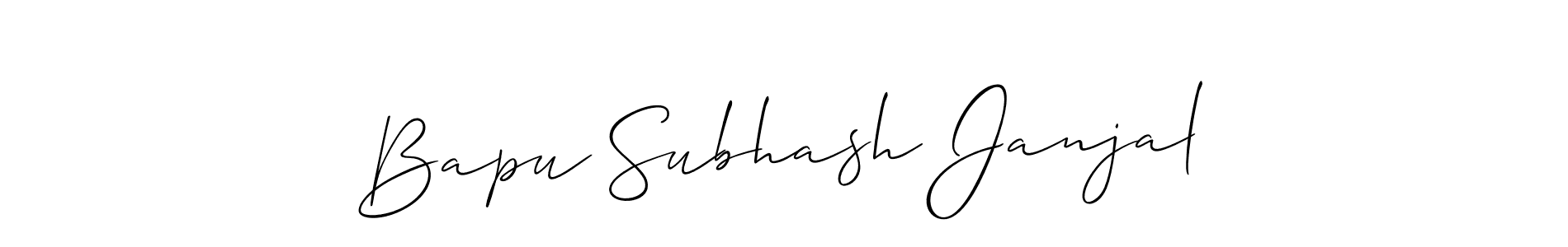 The best way (Allison_Script) to make a short signature is to pick only two or three words in your name. The name Bapu Subhash Janjal include a total of six letters. For converting this name. Bapu Subhash Janjal signature style 2 images and pictures png