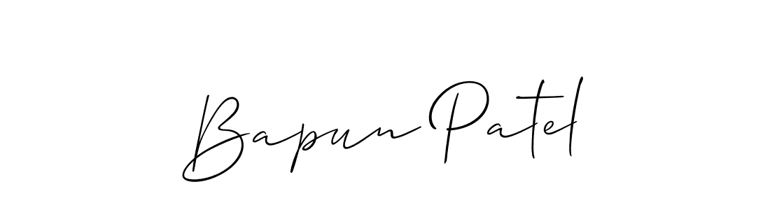 Similarly Allison_Script is the best handwritten signature design. Signature creator online .You can use it as an online autograph creator for name Bapun Patel. Bapun Patel signature style 2 images and pictures png