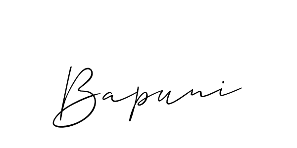 Allison_Script is a professional signature style that is perfect for those who want to add a touch of class to their signature. It is also a great choice for those who want to make their signature more unique. Get Bapuni name to fancy signature for free. Bapuni signature style 2 images and pictures png