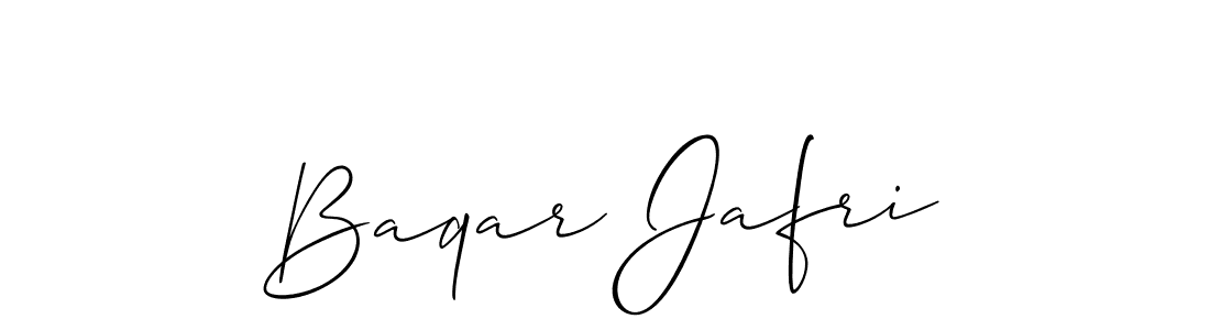 Allison_Script is a professional signature style that is perfect for those who want to add a touch of class to their signature. It is also a great choice for those who want to make their signature more unique. Get Baqar Jafri name to fancy signature for free. Baqar Jafri signature style 2 images and pictures png