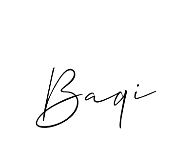 It looks lik you need a new signature style for name Baqi. Design unique handwritten (Allison_Script) signature with our free signature maker in just a few clicks. Baqi signature style 2 images and pictures png