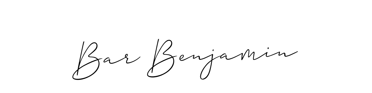 Create a beautiful signature design for name Bar Benjamin. With this signature (Allison_Script) fonts, you can make a handwritten signature for free. Bar Benjamin signature style 2 images and pictures png