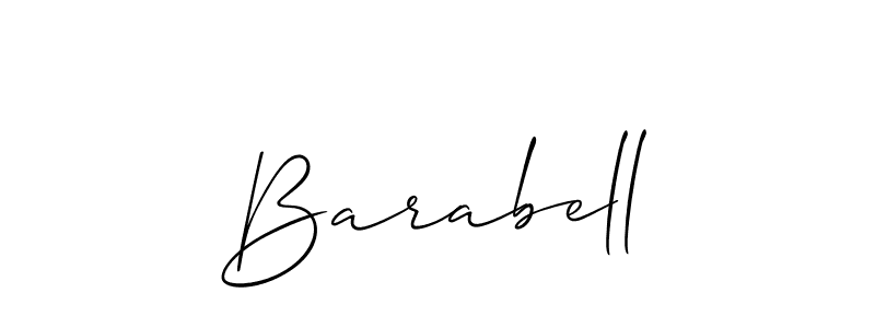 Create a beautiful signature design for name Barabell. With this signature (Allison_Script) fonts, you can make a handwritten signature for free. Barabell signature style 2 images and pictures png