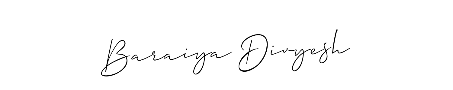 Make a beautiful signature design for name Baraiya Divyesh. Use this online signature maker to create a handwritten signature for free. Baraiya Divyesh signature style 2 images and pictures png