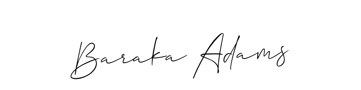 You should practise on your own different ways (Allison_Script) to write your name (Baraka Adams) in signature. don't let someone else do it for you. Baraka Adams signature style 2 images and pictures png