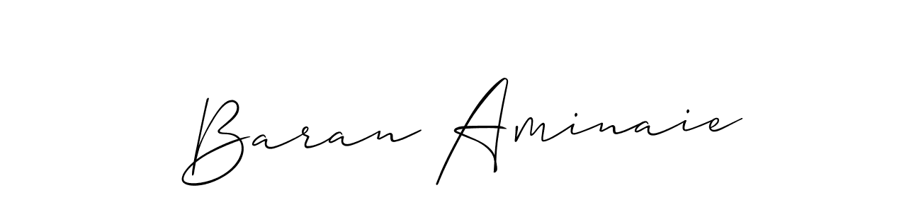 How to make Baran Aminaie name signature. Use Allison_Script style for creating short signs online. This is the latest handwritten sign. Baran Aminaie signature style 2 images and pictures png
